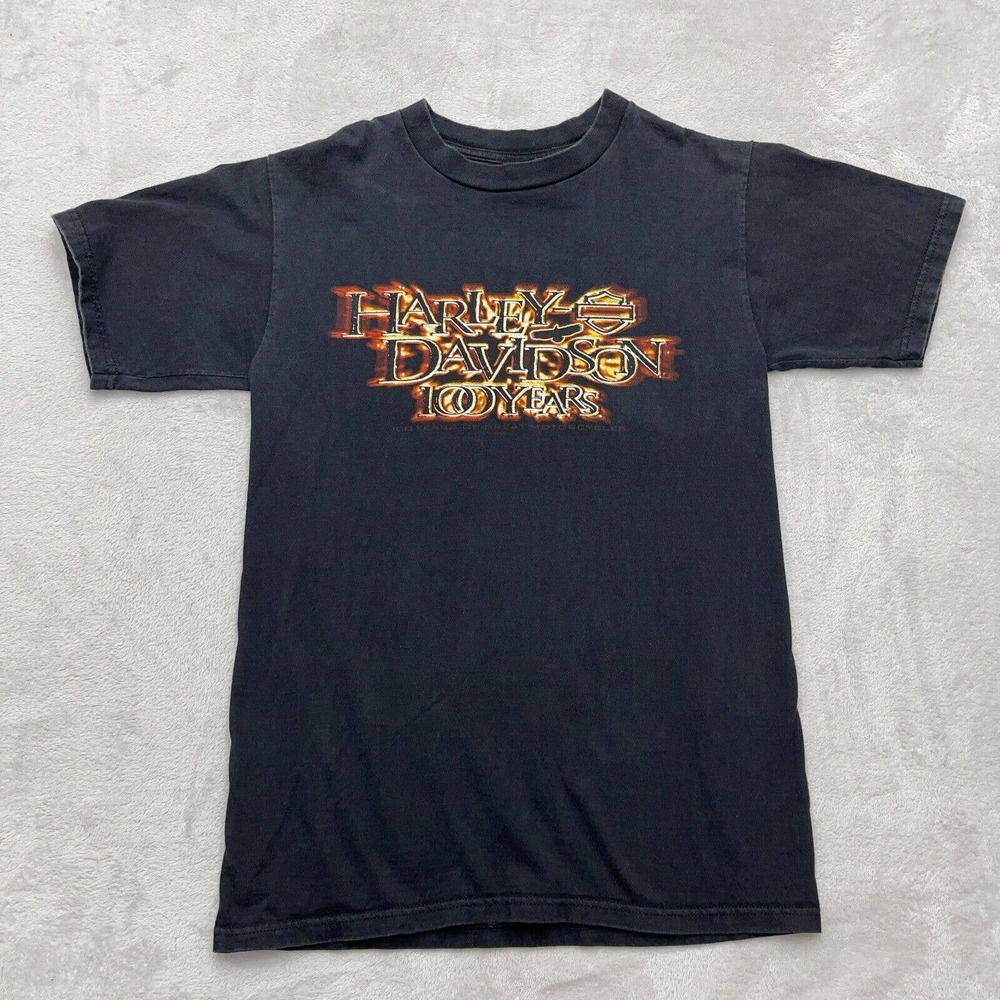 Harley Davidson T Shirt Mens Large Black Short Sleeve Outdoor Biker Prague